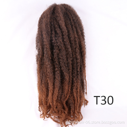 Free Sample Short Dread Soft Curly Ombre Color Yaman Twist 20 Inch Extension Hair Crotchet Marley Afro Kinky Braid
